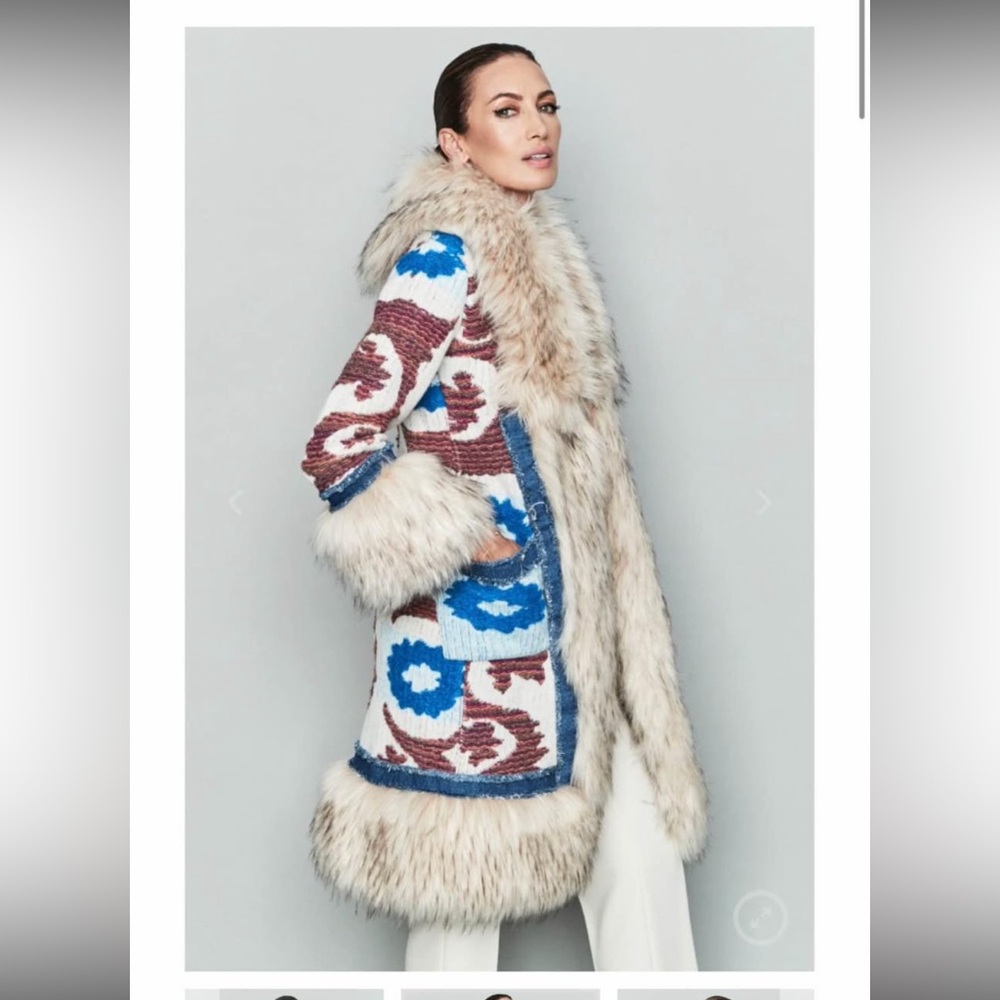 Alpaca Merino Wool Long Coat with Vegan Fur